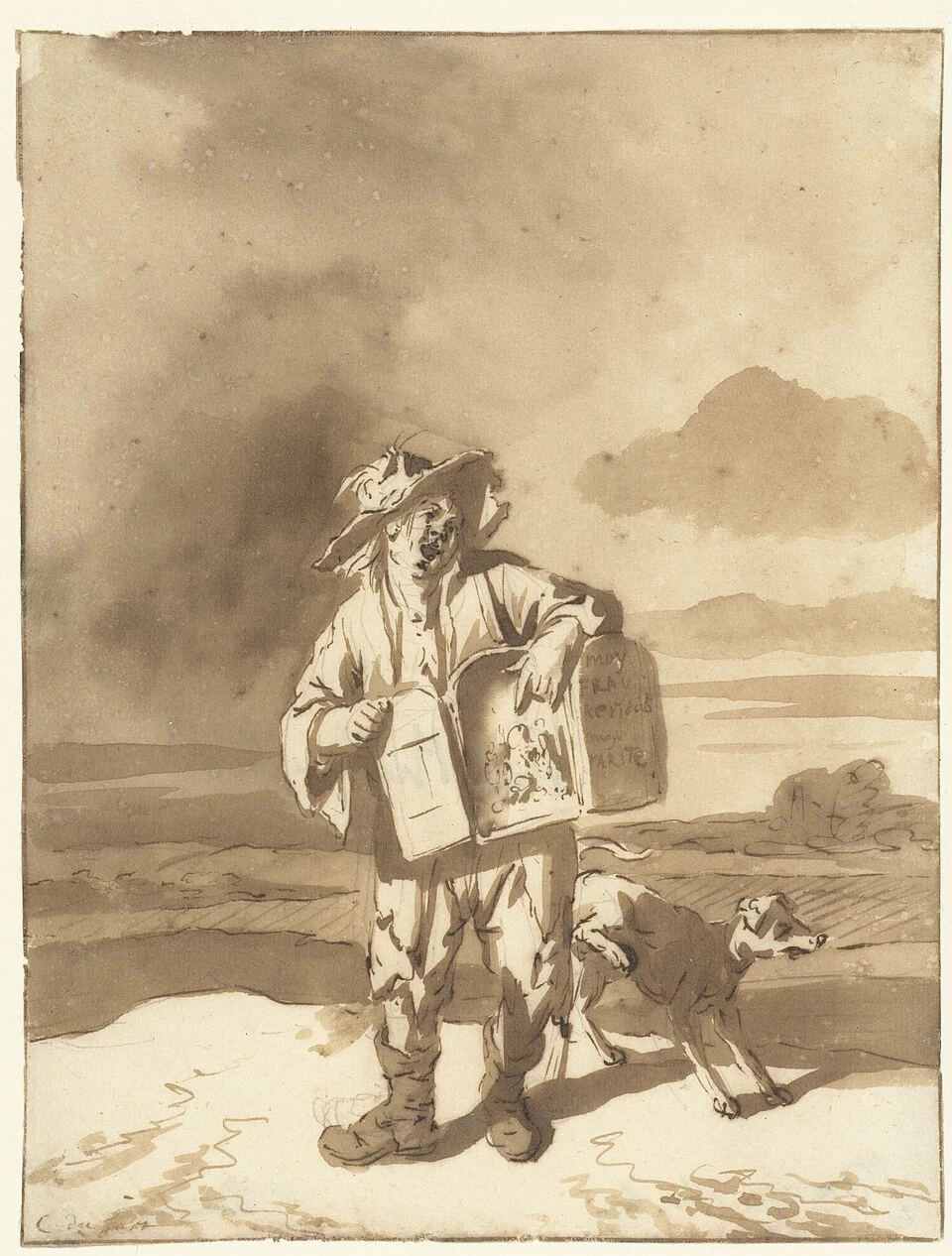 Un ragazzo con una scatola di visualizzazione e un cane - Rijksmuseum Amsterdam